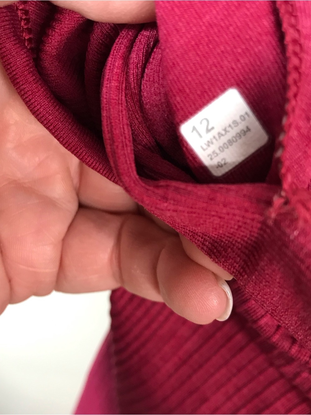 Lululemon Athletica Ebb to Street Ribbed Racerback Tank - Fuchsia Pink Sz 12 - Picture 5 of 5
